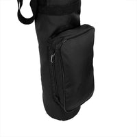 large zippered pocket for golf accessories and valuables on a black Orlimar Sunday Golf Bag