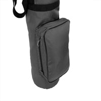 large zippered pocket for golf accessories and valuables on a gray Orlimar Sunday Golf Bag